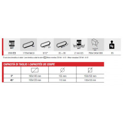 Femi Scie à ruban 2000W 1735 mm diamètre de coupe max. 155mm 1750XL Kobleo