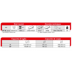 Femi Scie à ruban acier 1850W longueur 2140mm Diam 175mm 787 XL ALLROAD Kobleo