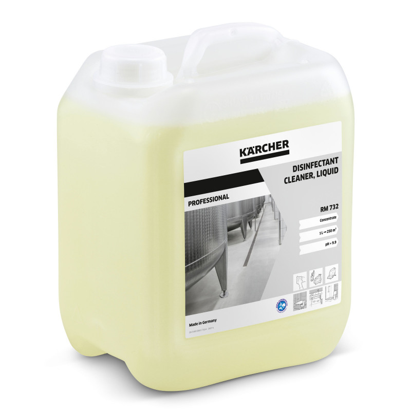 Karcher Produit Nettoyant Desinfectant RM 732 Bidon de 5 L pH 10, Karcher Kobleo