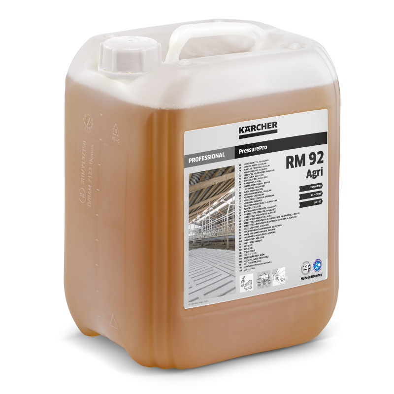 Karcher Agent de Trempage PressurePro Alcalin RM 92 Agri 10 L, Karcher Kobleo