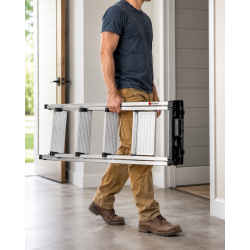 Escabeau 4 Marches en Aluminium Pliable Pro, Escalux