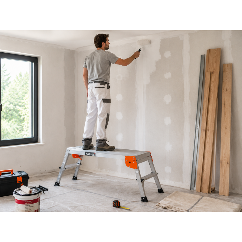 Plateforme Banc du Platrier en Aluminium Pliable, Escalux