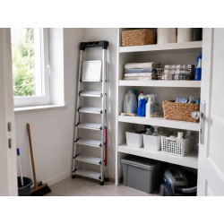 Escabeau 7 Marches en Aluminium Pliable Pro, Escalux