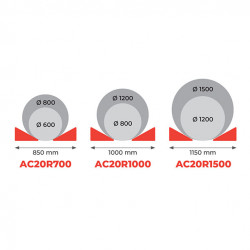 Stockman Transpalette manuel porte-bobine 2000 kg largeur fourches 1150mm 1500m Kobleo