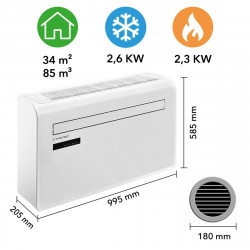 Sovelor Climatiseur Mural 2,6 kW avec WiFi et Chauffage, Sovelor Kobleo