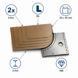 Leman 2 Fers R5 HM 25x25x2 mm LEMAN Kobleo