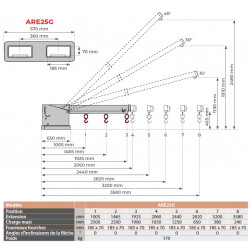 Stockman Potence télescopique inclinable 2500 kg maxi ARE25G Kobleo