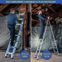 Hoström Escabeau télescopique Extendact9 Kobleo