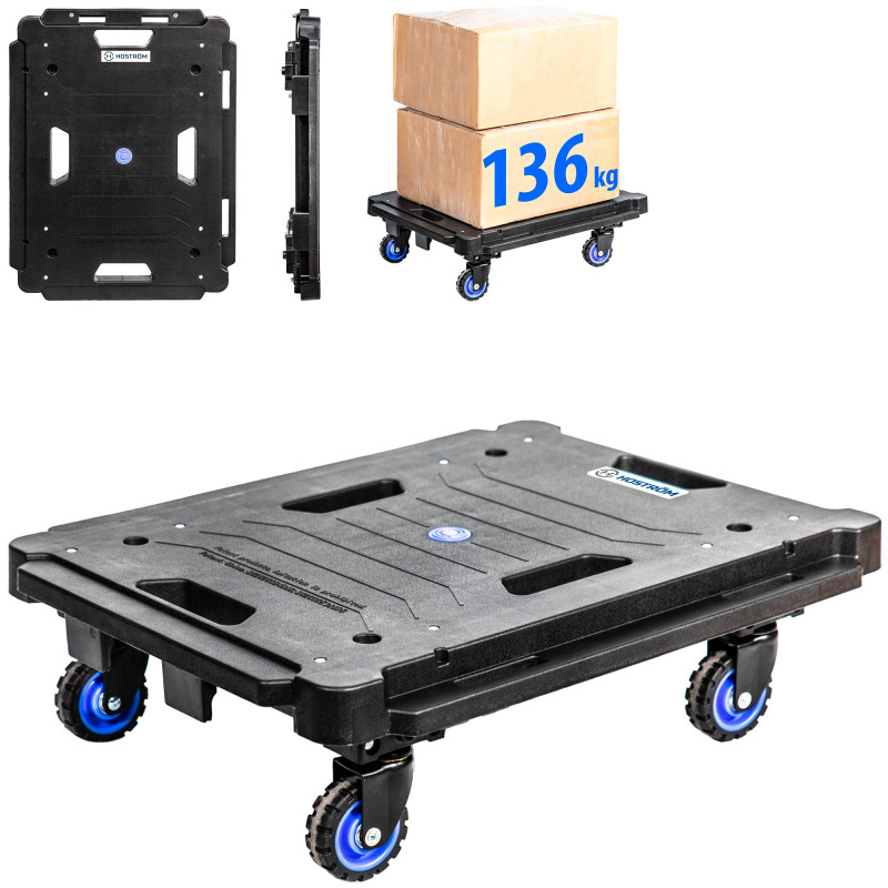 Hoström Plateau roulant pliant, Charge Max. 136kg, Hostrom Kobleo