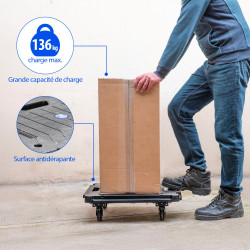 Hoström Plateau roulant pliant, Charge Max. 136kg, Hostrom Kobleo