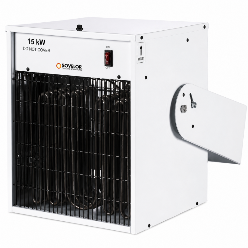 Sovelor Chauffage Electrique Mural 15 kW Triphase, en Metal Etanche, Sovelor Kobleo