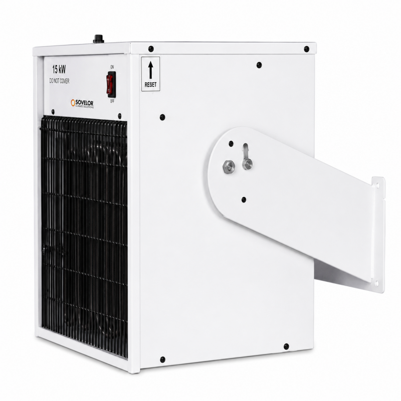Sovelor Chauffage Electrique Mural 15 kW Triphase, en Metal Etanche, Sovelor Kobleo