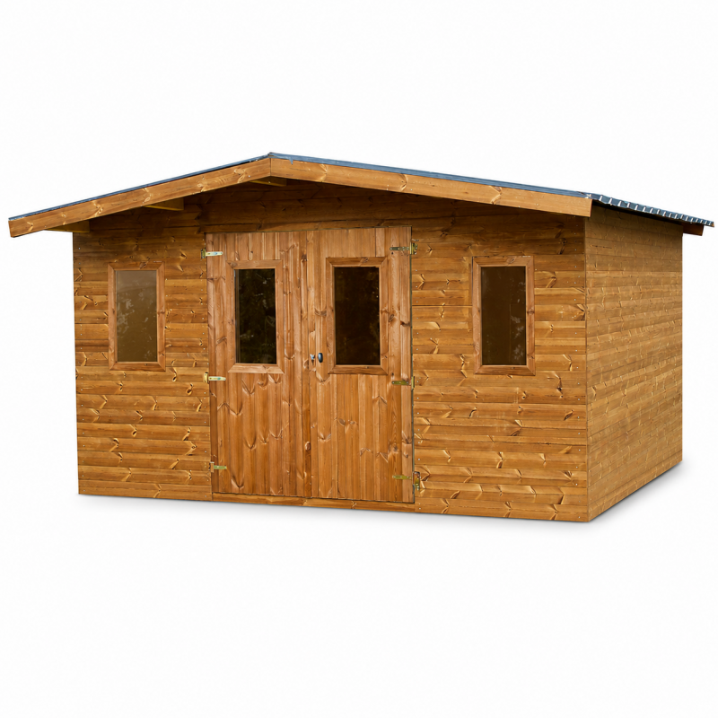 Habrita Foresta Abri de Jardin en Bois Thermochauffee THT 15,14 m2 et 28 mm, Foresta Kobleo
