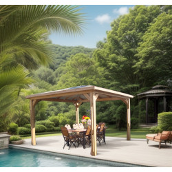 Habrita Foresta Pool House en Bois Thermochauffee THT 12,32 m2 Toit en ACP, Foresta Kobleo