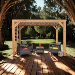 Habrita Foresta Pergola en Bois Thermochauffee THT 7,10 m2 Ventelles Toit, Foresta Kobleo