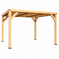 Habrita Foresta Auvent en Bois Douglas 12,20 m2 Ventelles Orientables Toit, Foresta Kobleo