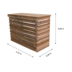 Habrita Foresta Cache Climatiseur en Bois Thermochauffee Epicea 1320 x 580 mm, Foresta Kobleo