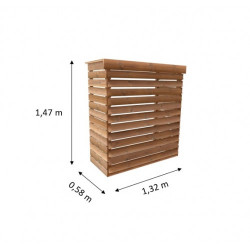 Habrita Foresta Cache Climatiseur XL en Bois Thermochauffee 1320 x 580 mm, Foresta Kobleo