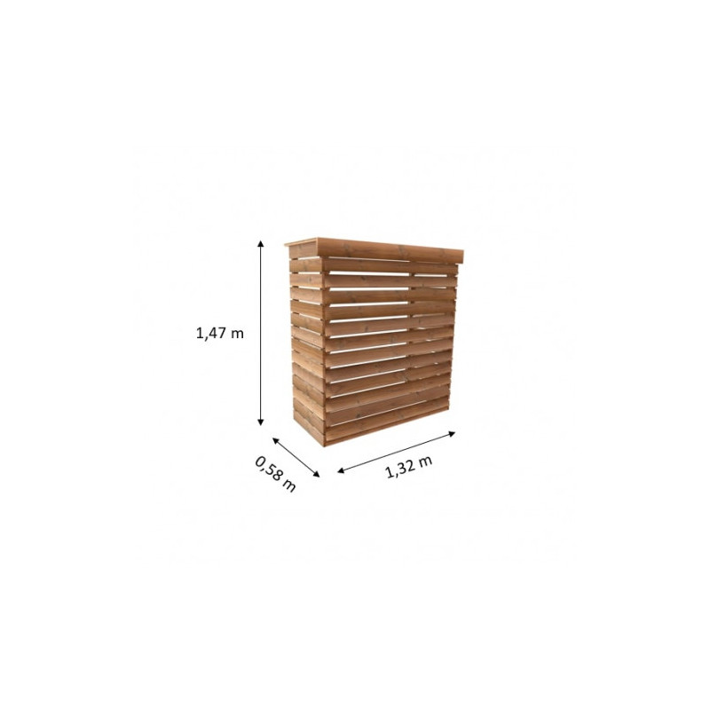 Habrita Foresta Cache Climatiseur XL en Bois Thermochauffee 1320 x 580 mm, Foresta Kobleo