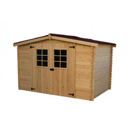 Habrita Foresta Abri de Jardin en Bois Epicea 42 mm Double Rainurage 12,70 m2, Foresta Kobleo