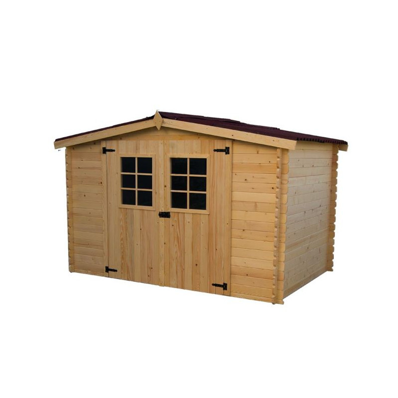 Habrita Foresta Abri de Jardin en Bois Epicea 42 mm Double Rainurage 12,70 m2, Foresta Kobleo