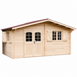 Habrita Foresta Abri de Jardin en Bois Epicea 42 mm Double Rainurage 22,87 m2, Foresta Kobleo