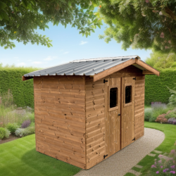 Habrita Foresta Abri de Jardin en Bois Thermochauffee THT 4,87 m2 et 28 mm, Foresta Kobleo