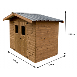 Habrita Foresta Abri de Jardin en Bois Thermochauffee THT 4,87 m2 et 28 mm, Foresta Kobleo