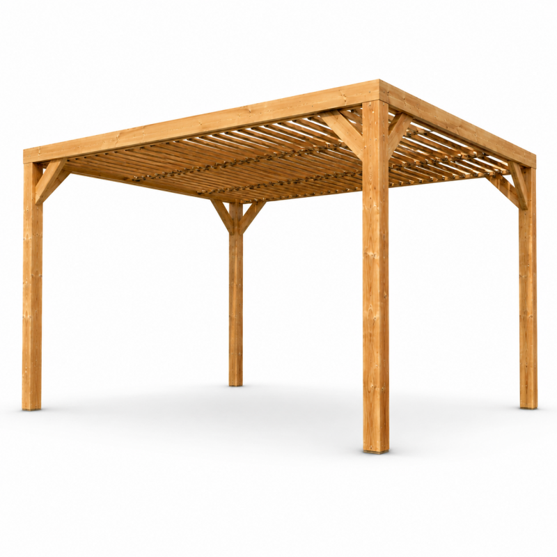 Habrita Foresta Pergola en Bois Thermochauffee THT 10,67 m2 Ventelles Toit, Foresta Kobleo