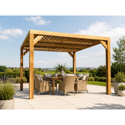 Habrita Foresta Pergola en Bois Thermochauffee THT 10,67 m2 Ventelles Toit, Foresta Kobleo