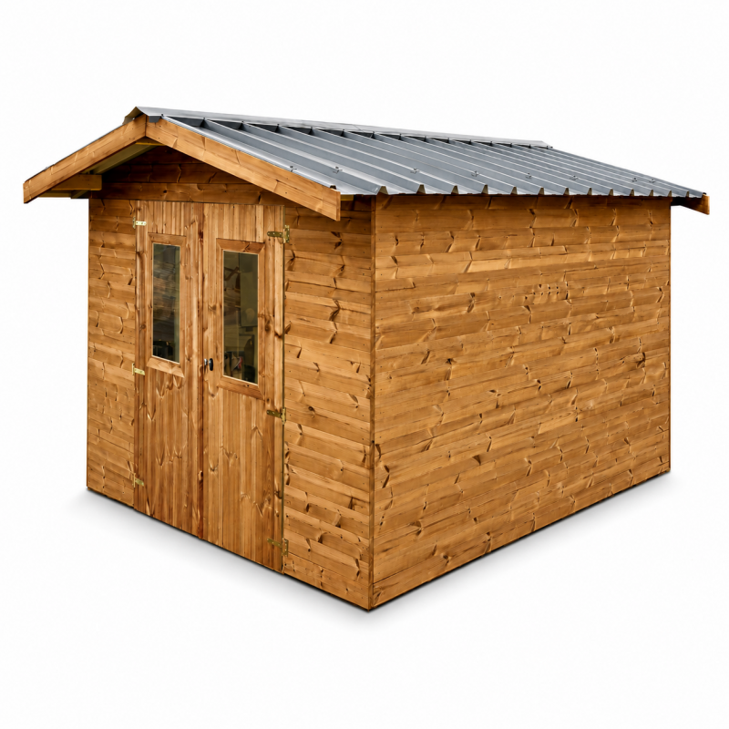 Habrita Foresta Abri de Jardin en Bois Thermochauffee THT 12,30 m2 et 28 mm, Foresta Kobleo