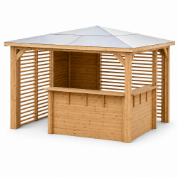 Habrita Foresta Pool House en Bois Thermochauffee THT 12,32 m2 2 Comptoirs, Foresta Kobleo