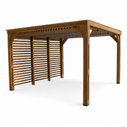 Habrita Foresta Pergola en Bois Thermochauffee THT 10,67 m2 Toit et Paroi, Foresta Kobleo