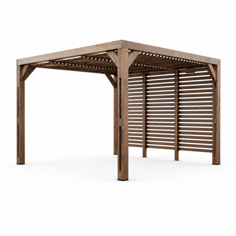 Habrita Foresta Pergola en Bois Thermochauffee THT 10,67 m2 Ventelles Inox, Foresta Kobleo