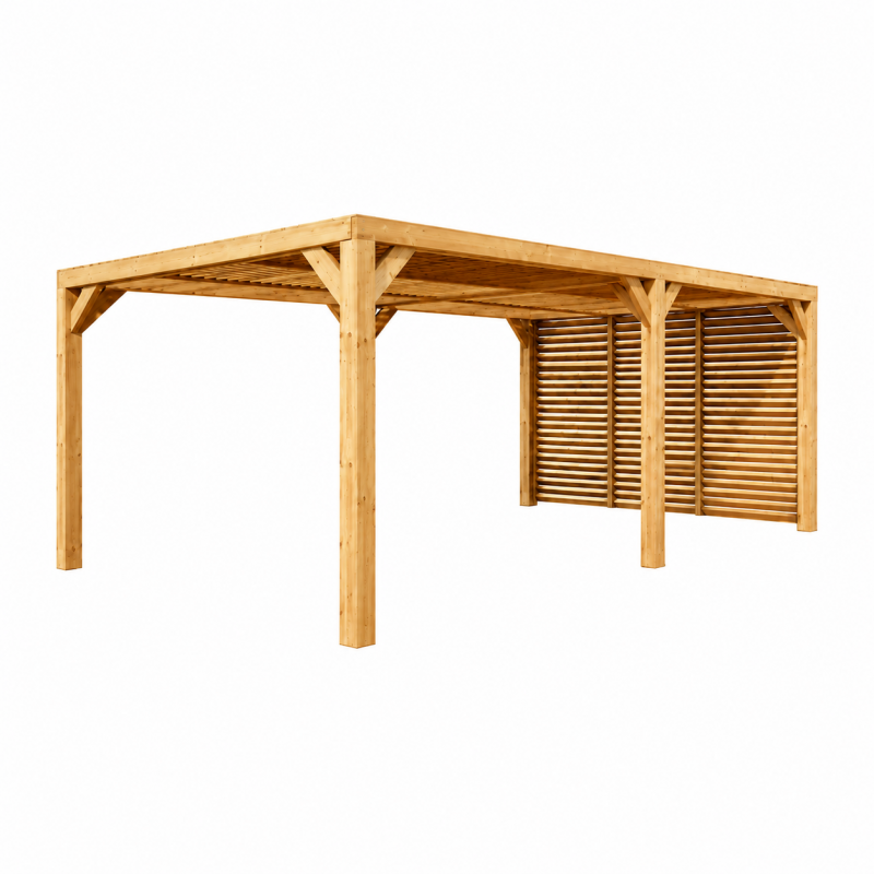 Habrita Foresta Pergola en Bois Thermochauffee THT 20,93 m2 Toit et Paroi, Foresta Kobleo