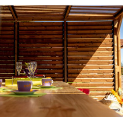 Habrita Foresta Pergola en Bois Thermochauffee THT 20,93 m2 Toit et Paroi, Foresta Kobleo