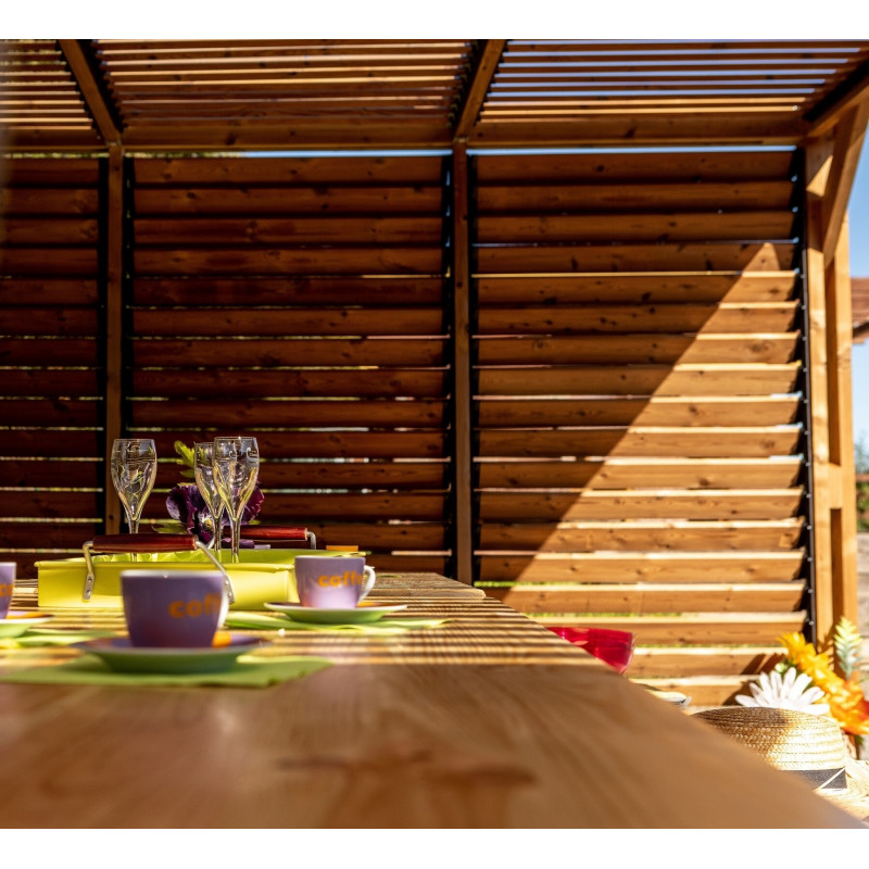 Habrita Foresta Pergola en Bois Thermochauffee THT 20,93 m2 Toit et Paroi, Foresta Kobleo