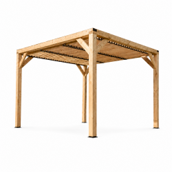 Habrita Foresta Auvent en Bois Lamelle Colle 10,57 m2 Ventelles sur Toit, Foresta Kobleo