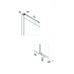 Samo Porte douche coulissante 4 panneaux 197 201cm ACRUX Kobleo