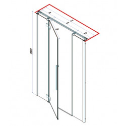 Samo Paroi douche 3 panneaux centrale pivotante 116-120cm Droite ZENITH Kobleo