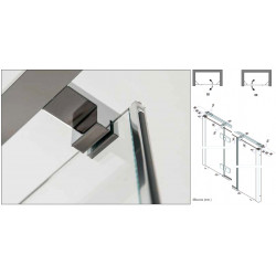 Samo Paroi douche 3 panneaux centrale pivotante 116-120cm Droite ZENITH Kobleo