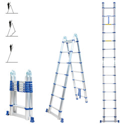 Hoström Échelle télescopique Stempakt 4,4m, hauteur travail max 5,3m Hostrom Kobleo
