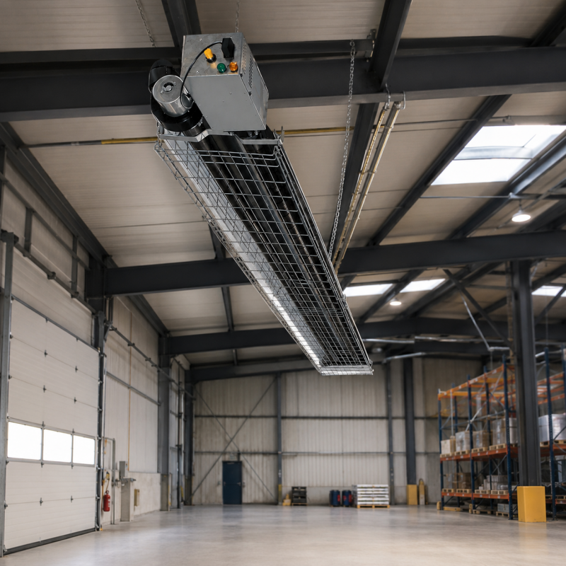 Sovelor Chauffage Radiant a Tube Infrarouge au Gaz 46,4 kW, 9460 mm, Sovelor Kobleo