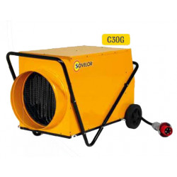 Sovelor Chauffage air pulsé mobile sur roues gainable électrique 30 kW C30G Kobleo