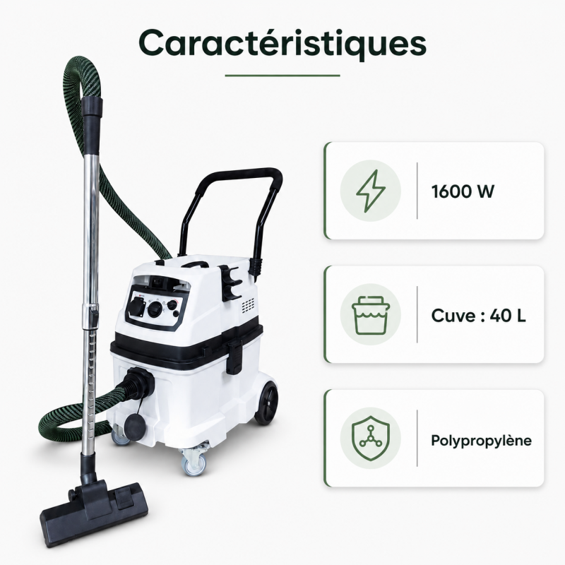Leman Aspirateur Eau Poussieres 40L LEMAN Kobleo