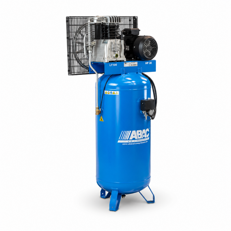 ABAC Compresseur d'air pistons ABAC vertical bi-étagés 400V Tri 55CV 200L Kobleo