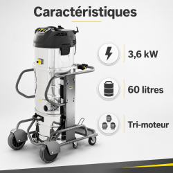 Karcher Aspirateur Industriel IVM 60 36-3 Kit 3.6 kW 60 L, Garantie, Karcher Kobleo