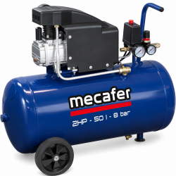 Mecafer Compresseur Lubrifie a Piston 2 HP 8 bar Cuve de 50 L Compact, Mecafer Kobleo