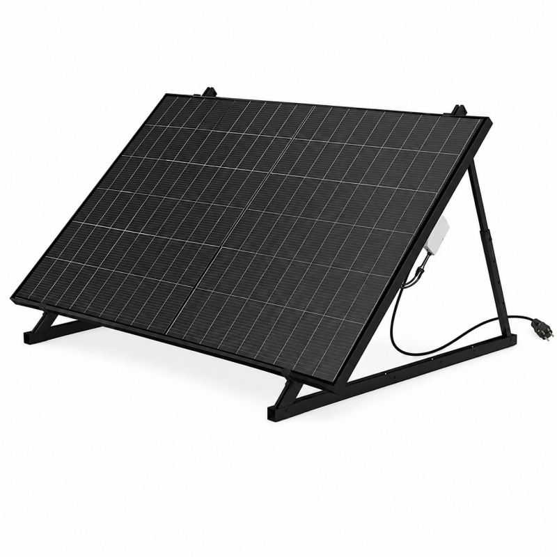 Mecafer Kit Panneau Solaire Bifacial 500W Plug and Play avec Onduleur, Mecafer Kobleo