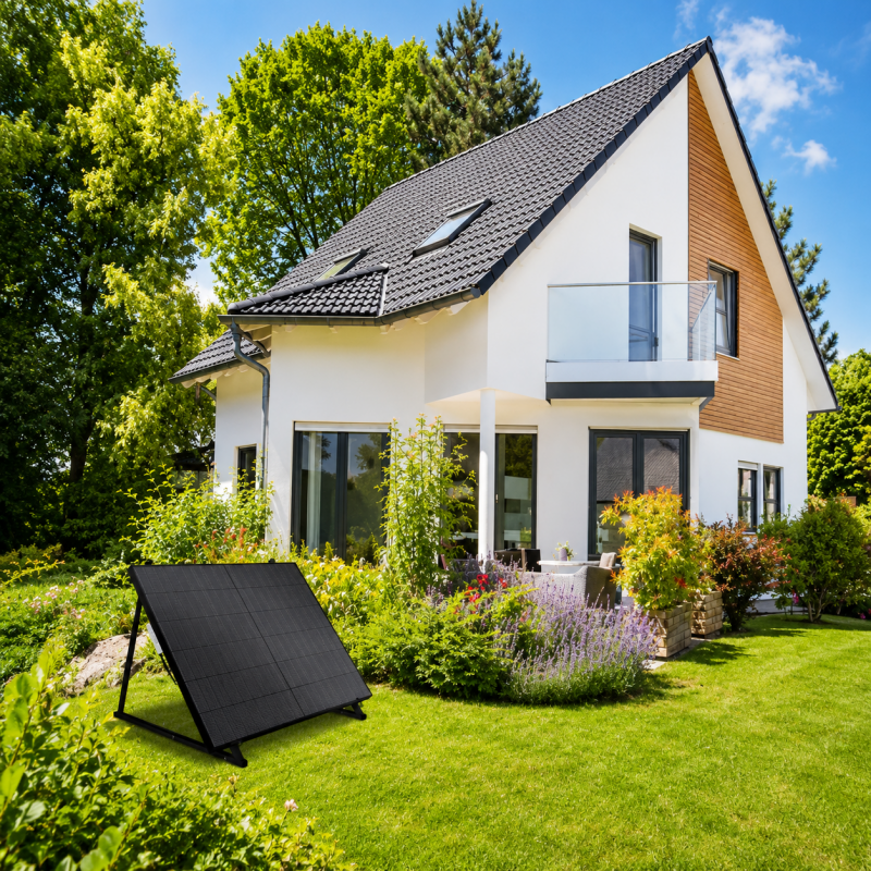 Mecafer Kit Panneau Solaire Bifacial 500W Plug and Play avec Onduleur, Mecafer Kobleo